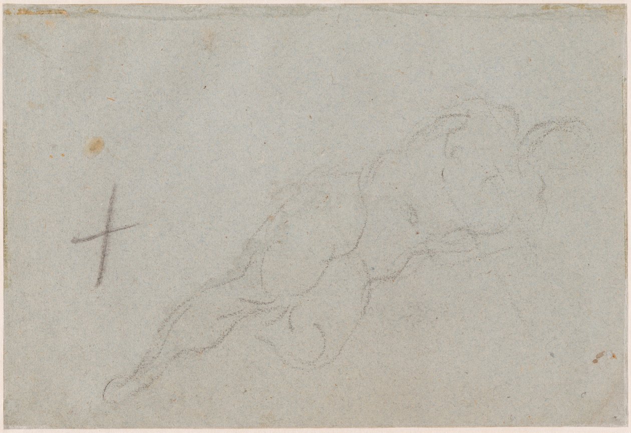 En kvindelig nøgen [verso] af Domenico Tintoretto