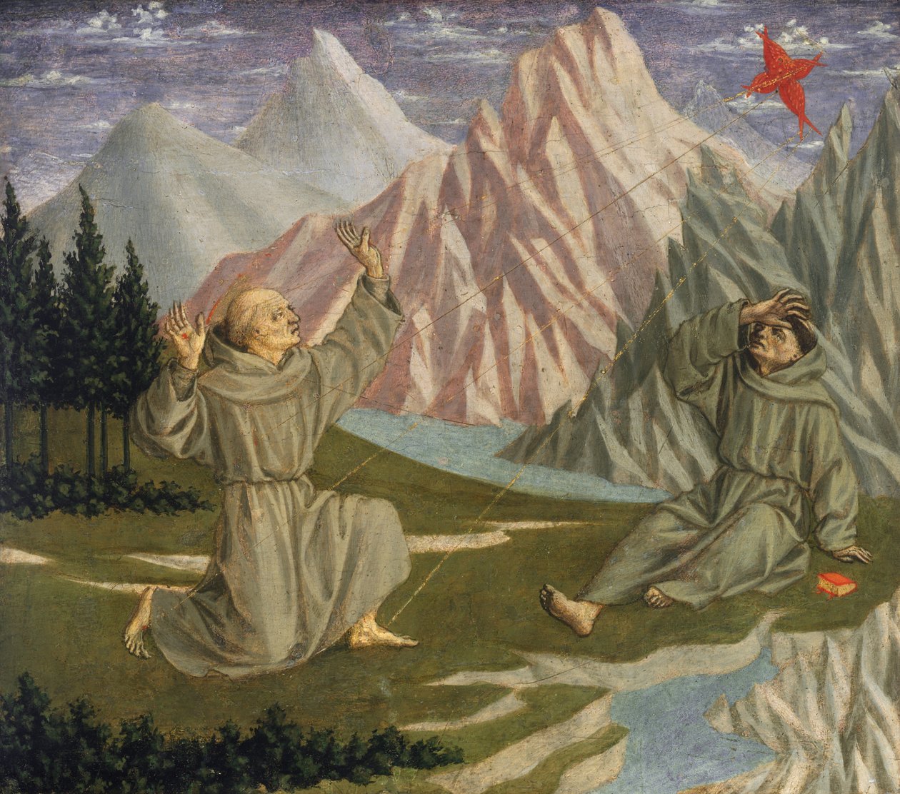 Saint Francis modtager Stigmata af Domenico Veneziano