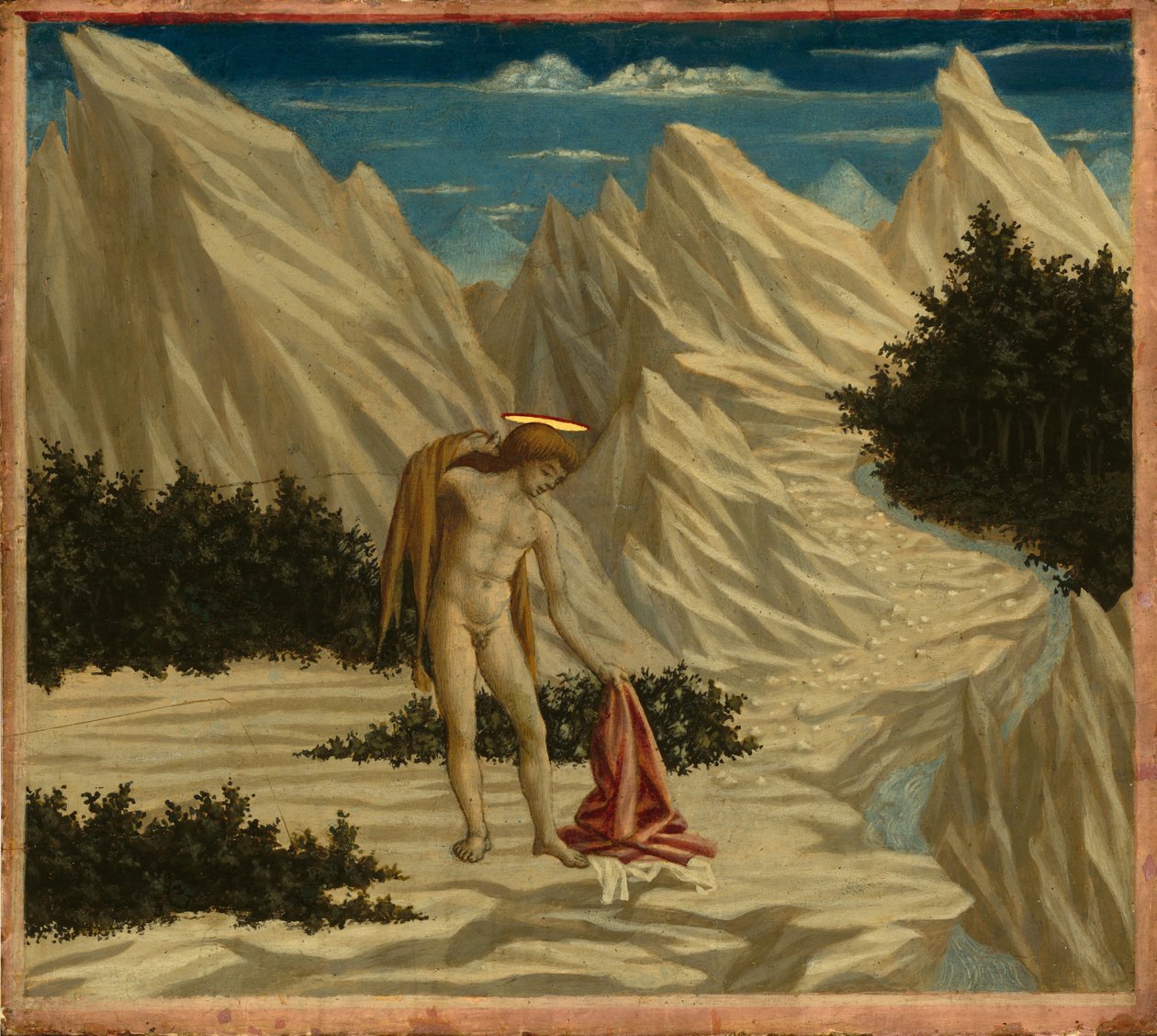Sankt Johannes i ørkenen, ca. 14451450. af Domenico Veneziano