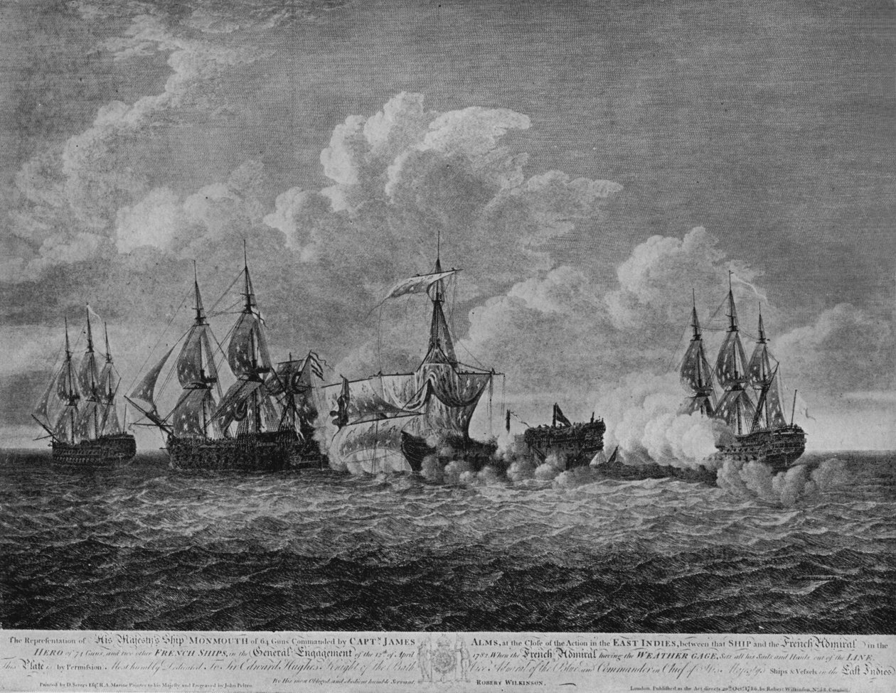 Slaget ved Providien, c1786 af Dominic Serres