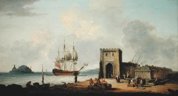 Middelhavshavn (olie på lærred) af Dominic Serres