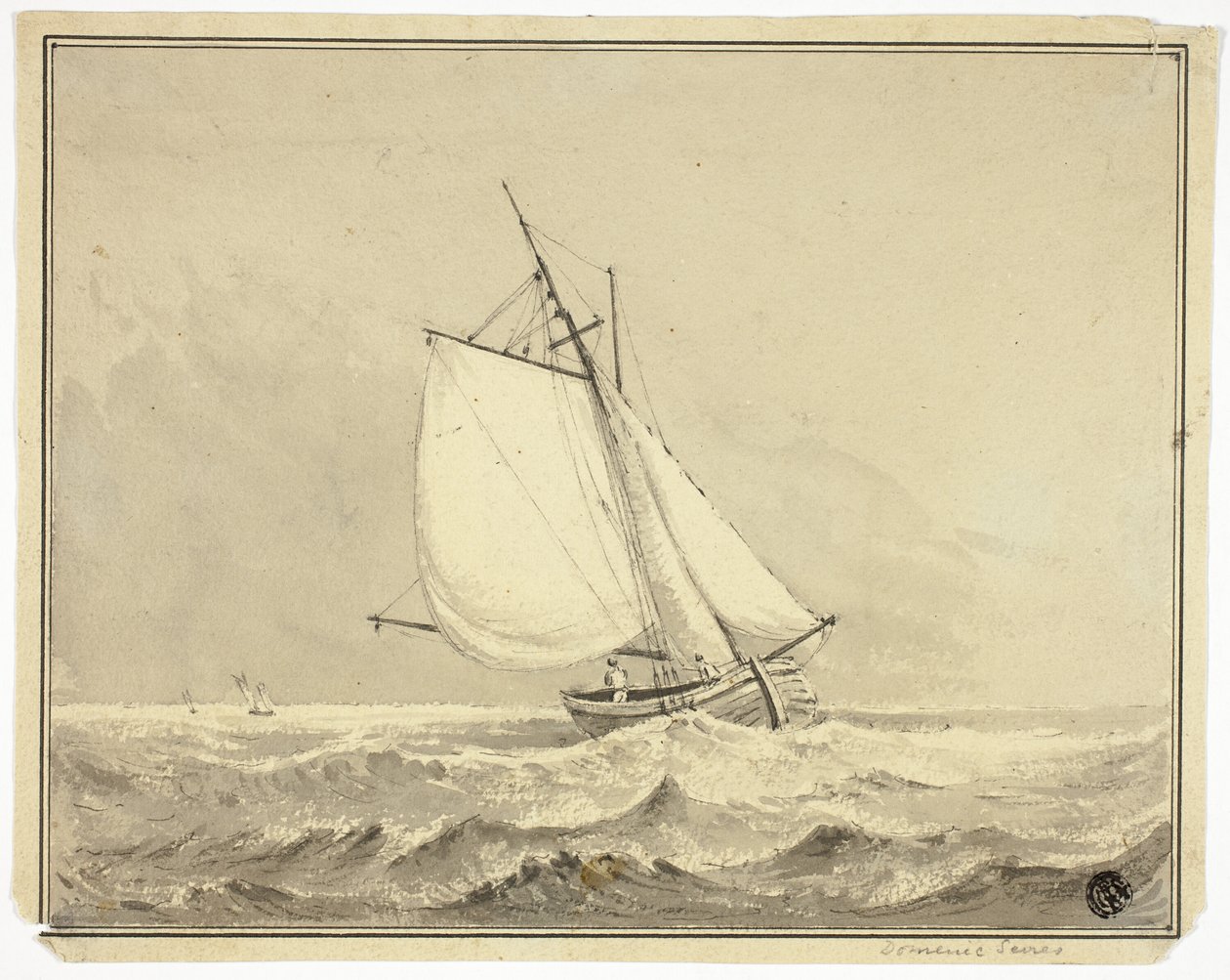 Sejlbåd på havet af Dominic Serres