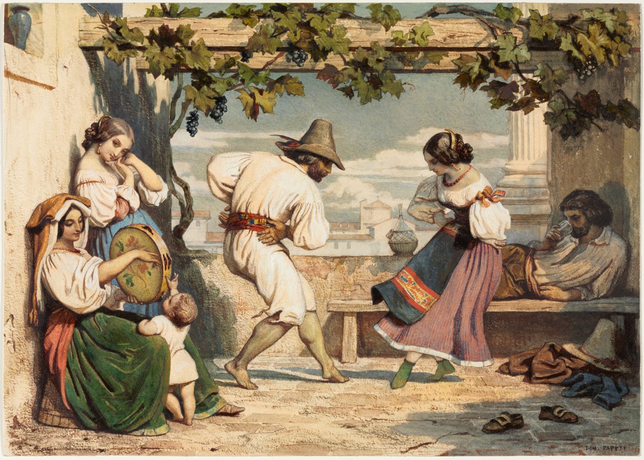 La Saltarelle, 1800-tallet. af Dominique Louis Papety