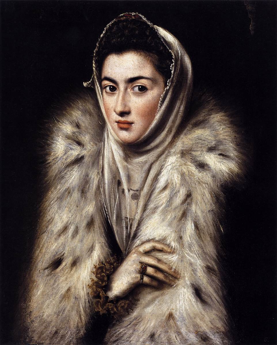En dame i en pelsbinding af El Greco