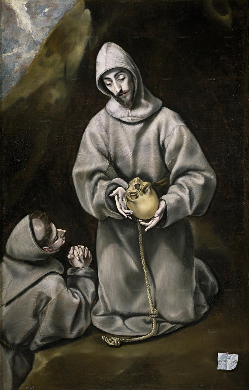 Den hellige Frans af Assisi og broder Leo mediterer over døden af El Greco