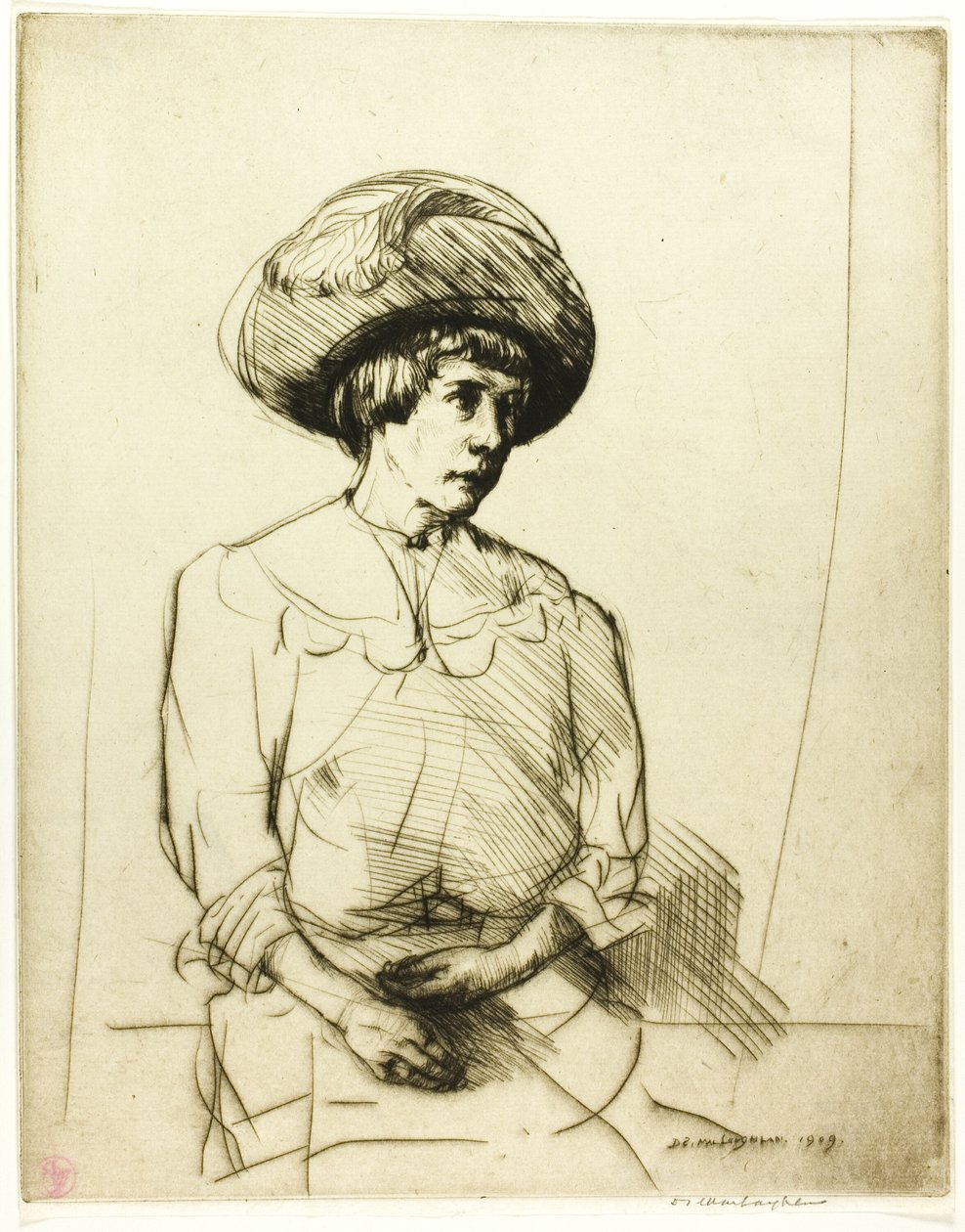 Drypoint nummer to: Portræt af Donald Shaw MacLaughlan