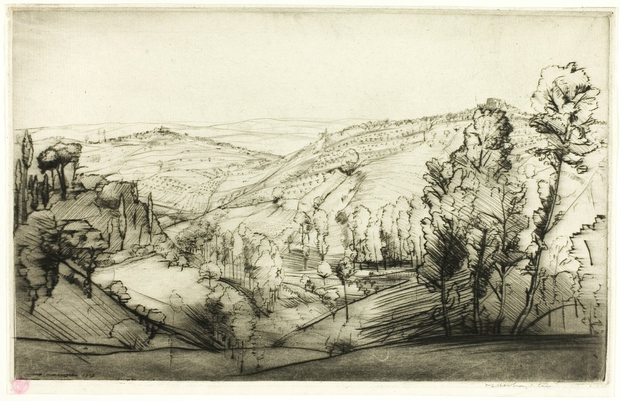 Marker i San Gimignano af Donald Shaw MacLaughlan