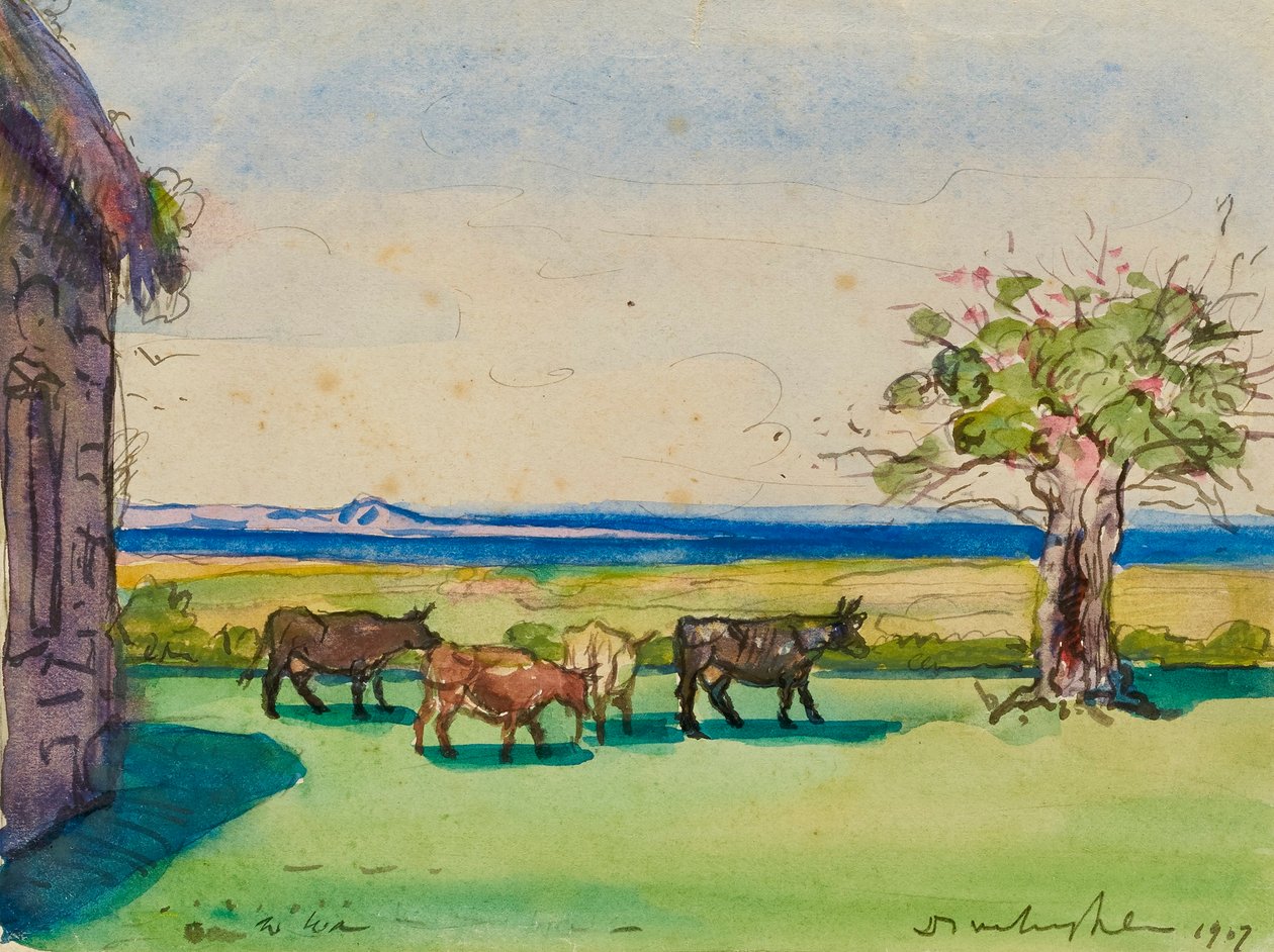 Landskab, Bretagne af Donald Shaw MacLaughlan