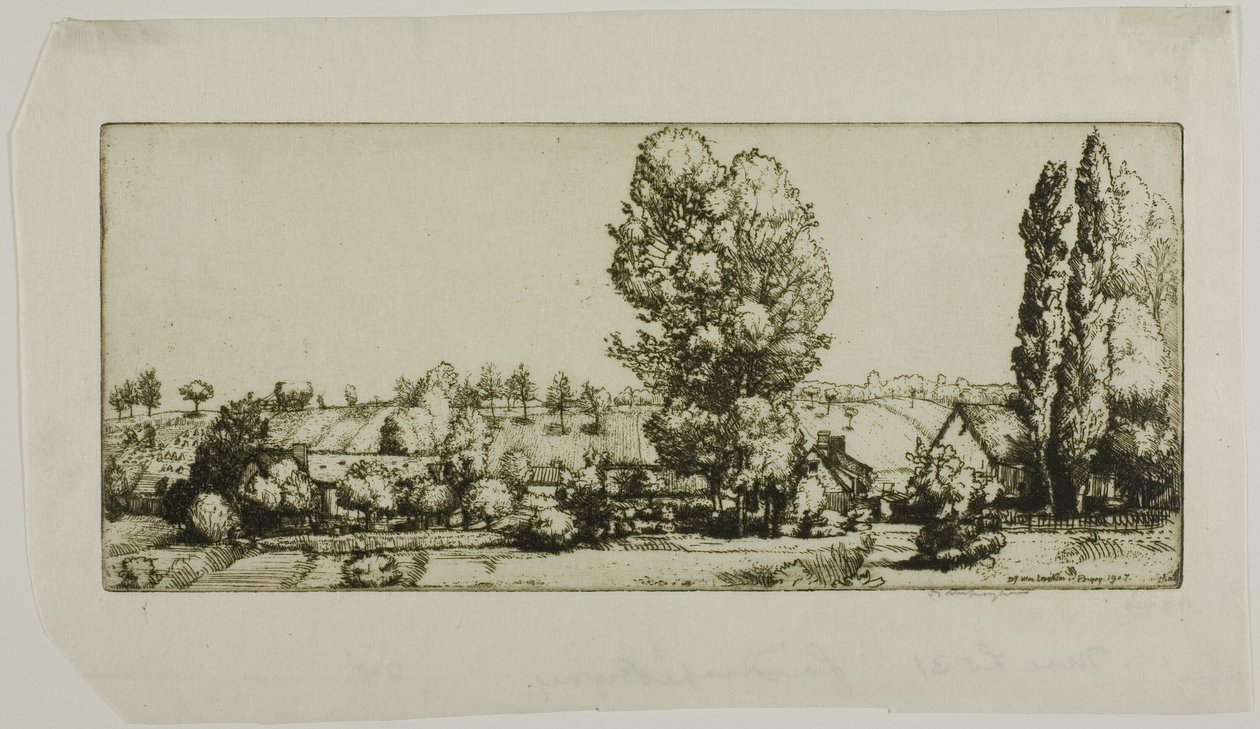 Landskab, Poigny af Donald Shaw MacLaughlan