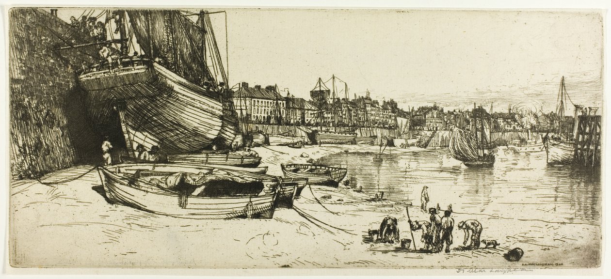 Havnen i Boulogne-sur-Mer af Donald Shaw MacLaughlan