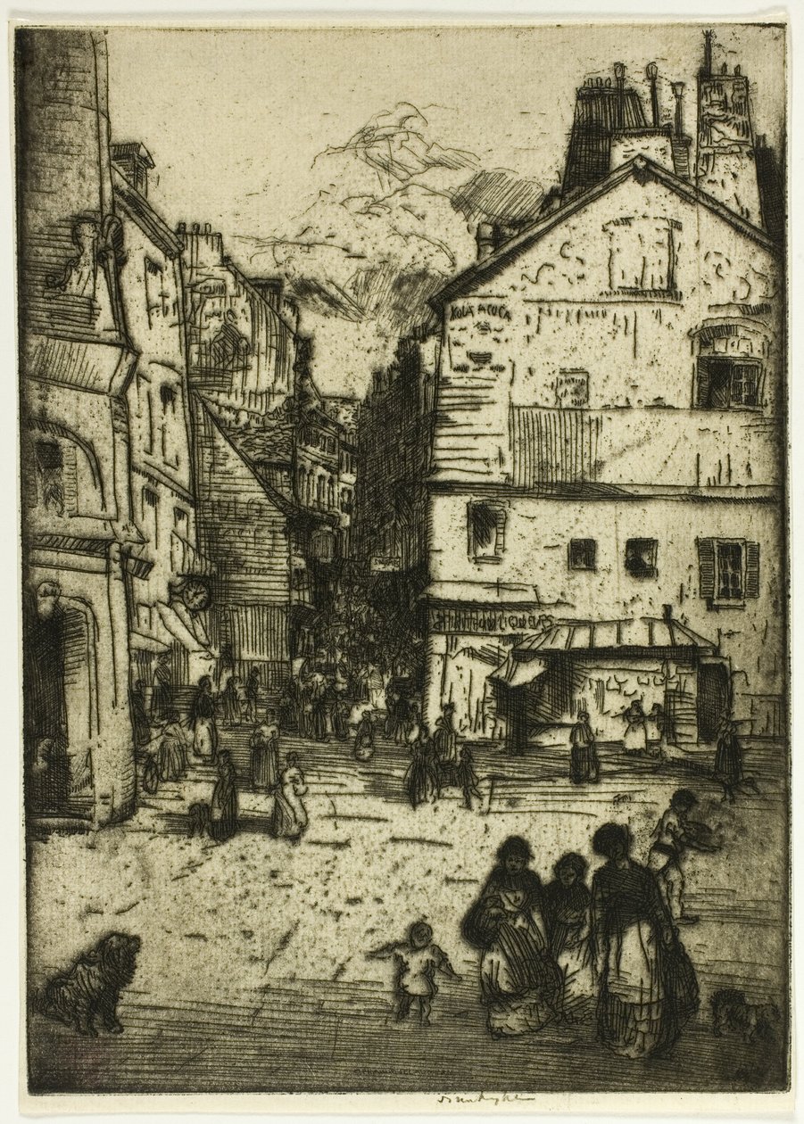 Rue Mouffetard, Paris af Donald Shaw MacLaughlan