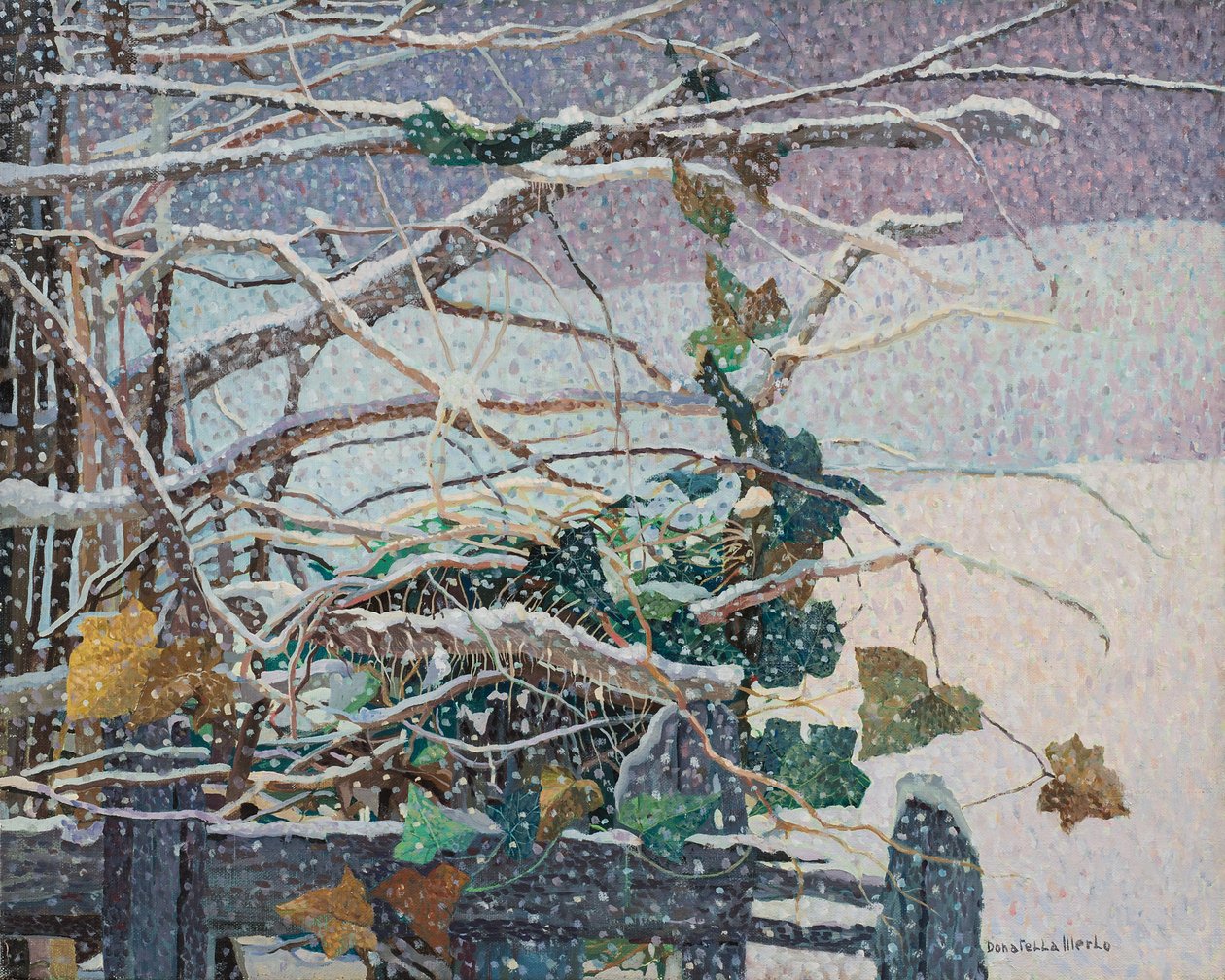 Snow falls, ca. 1987 (olie på lærred) af Donatella Merlo