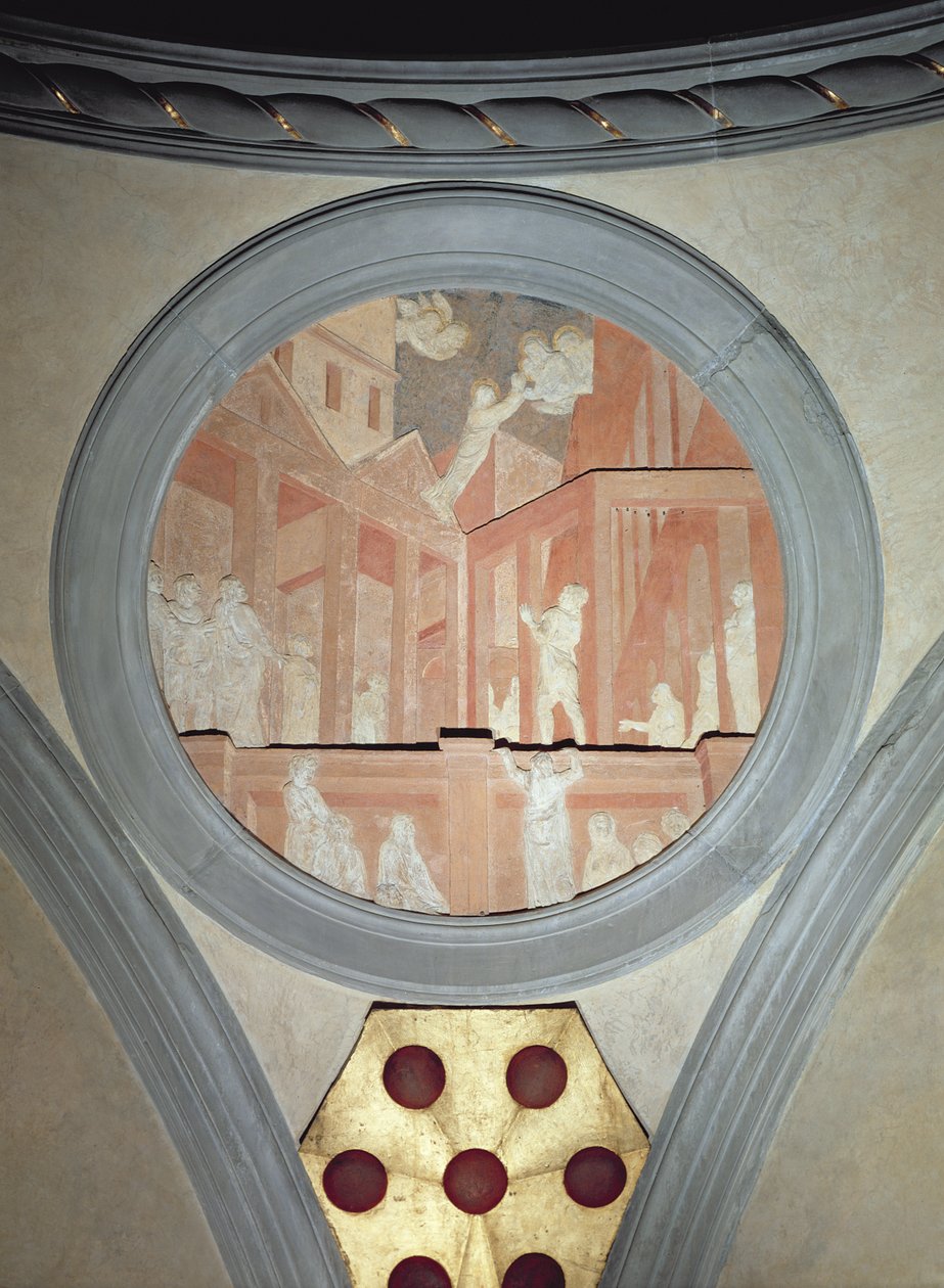 The Ascension of St. John, spandrel medaljon, ca. 1425 (gips) af Donatello