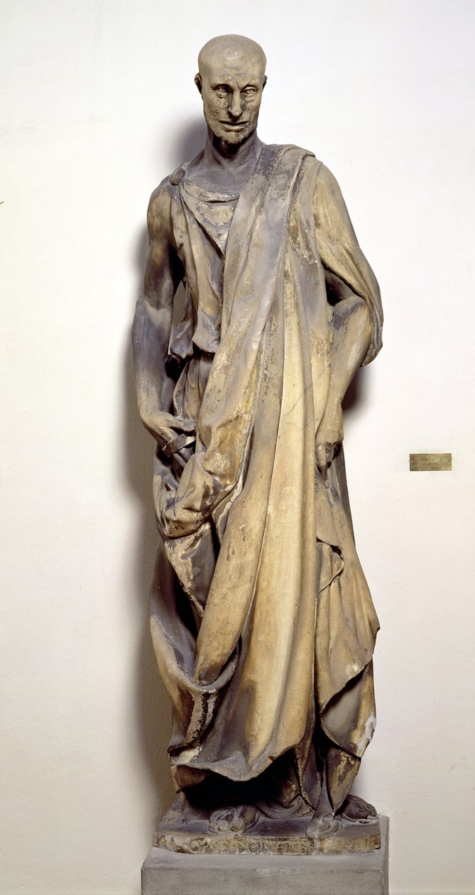 Profeten Habakkuk (Lo Zuccone) ca.1423-36 (marmor) af Donatello