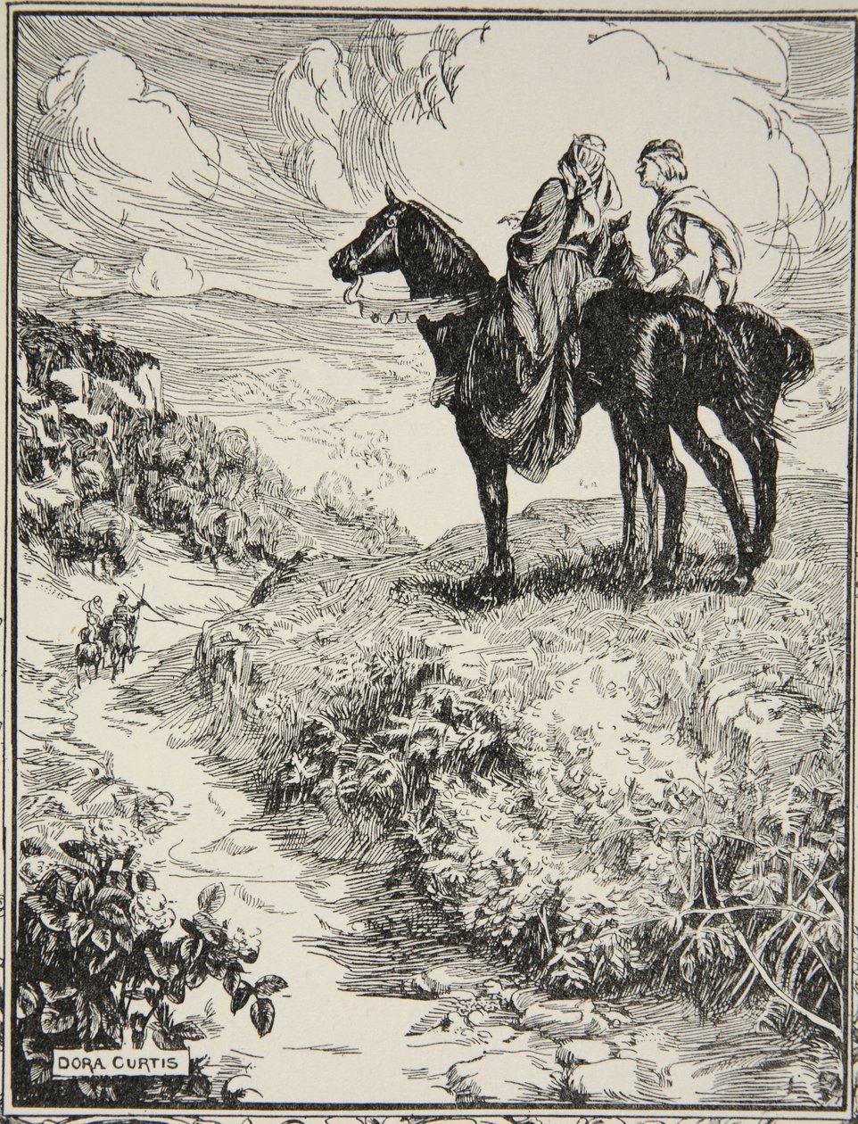 Mens de venter på den lille skovhøj, illustration fra 