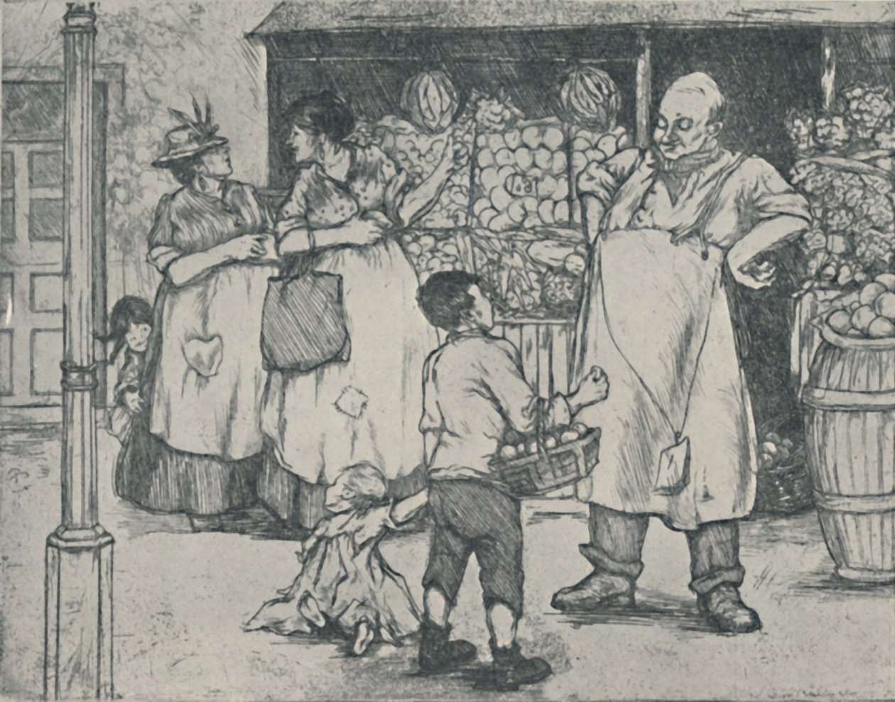 Marketing i Suburbia, 1920 af Doris Davis