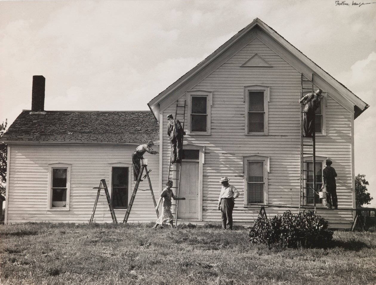 Family Farmstead, Nebraska af Dorothea Lange