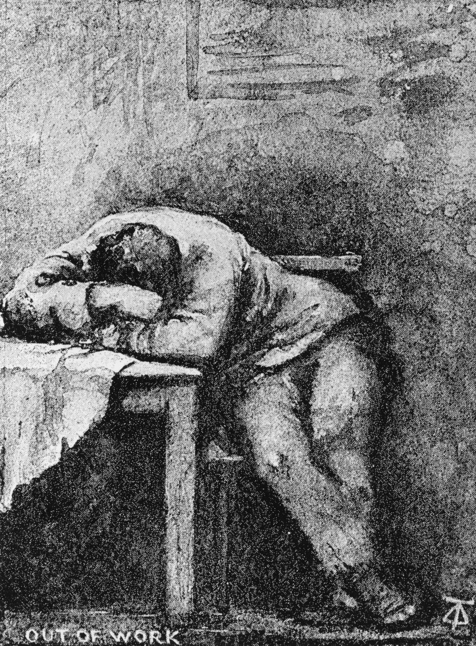 Ude af arbejde, 1890 af Dorothy Stanley
