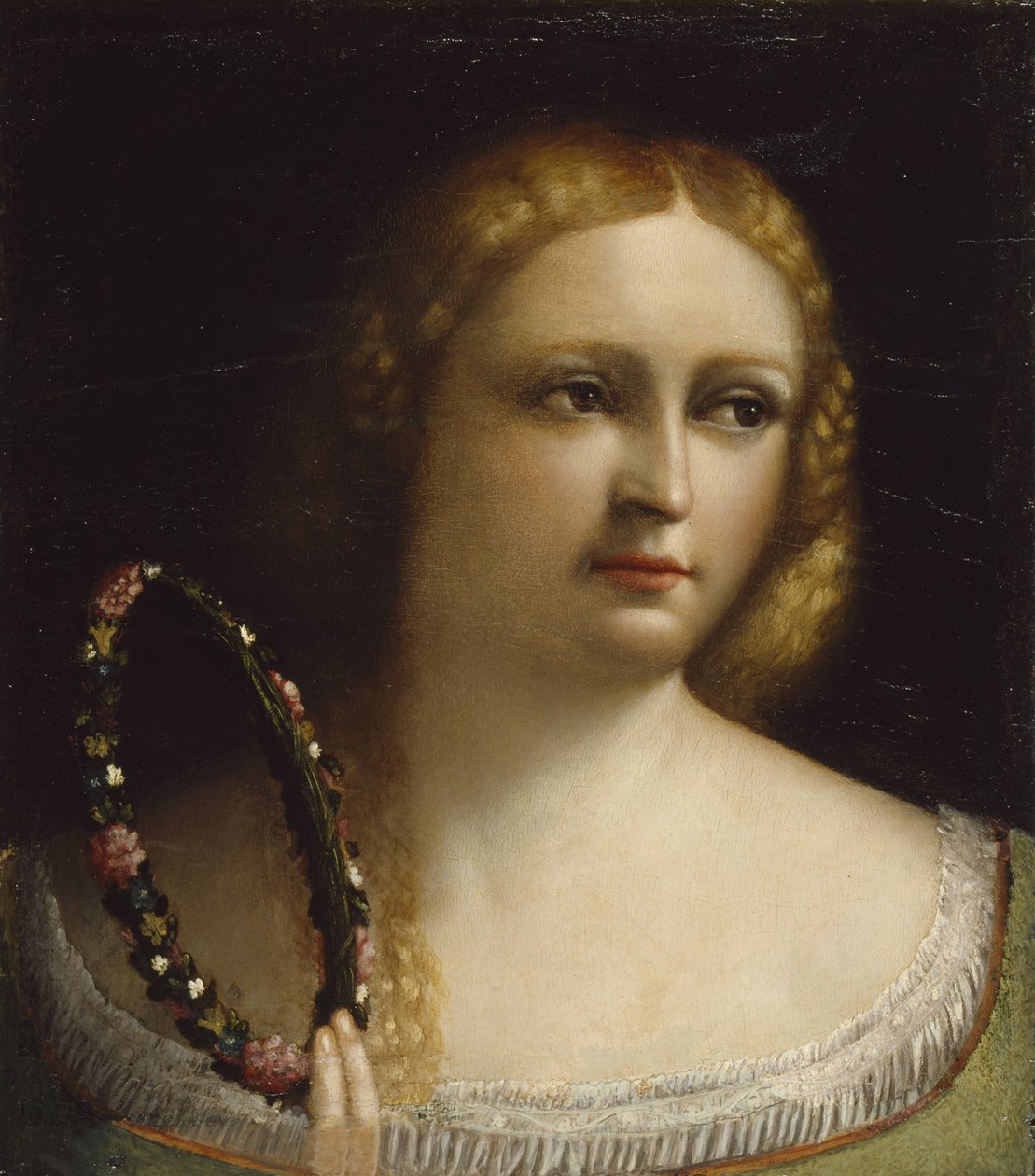 Kvinde med en kransekrone, 1520-25 af Dosso Dossi
