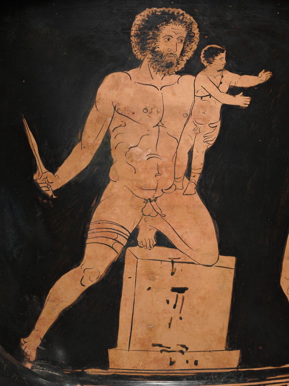 Detalje fra en rød-figur lekythos af Douris