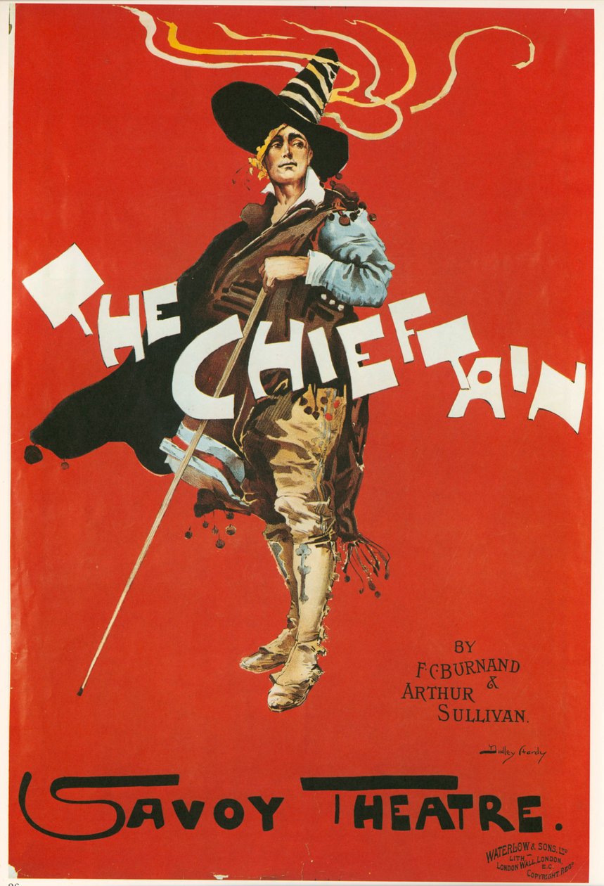 The Chieftain, Savoy Theatre, ca. 1898 (farvelitografi) af Dudley Hardy