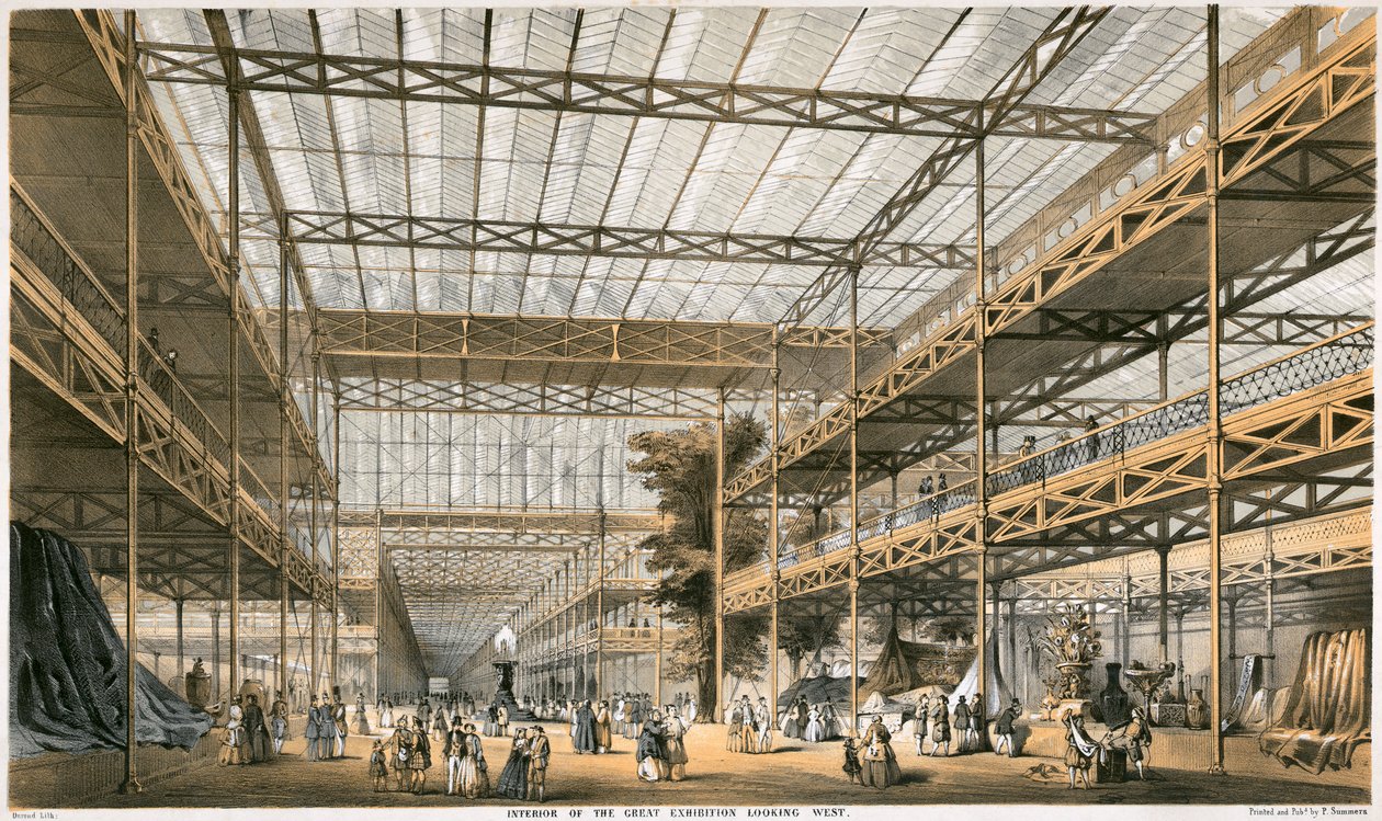 Store udstilling, Crystal Palace, Hyde Park, London, 1851 af Durond