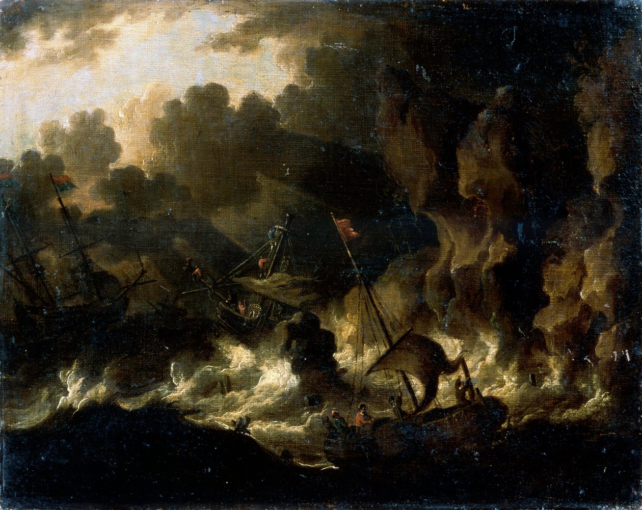 Stormfuldt hav, 1600-tallet af Dutch Master