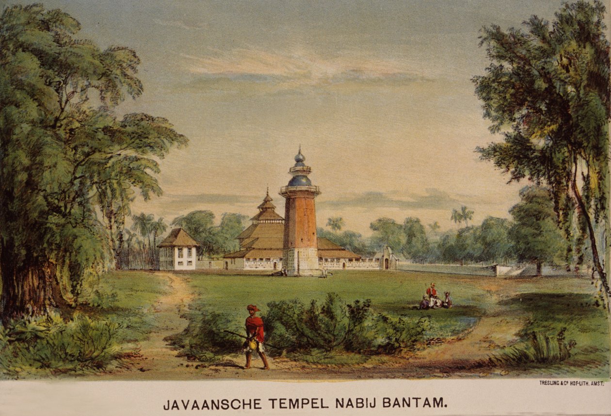 Banten-moskeen, Java, Indonesien af Dutch School