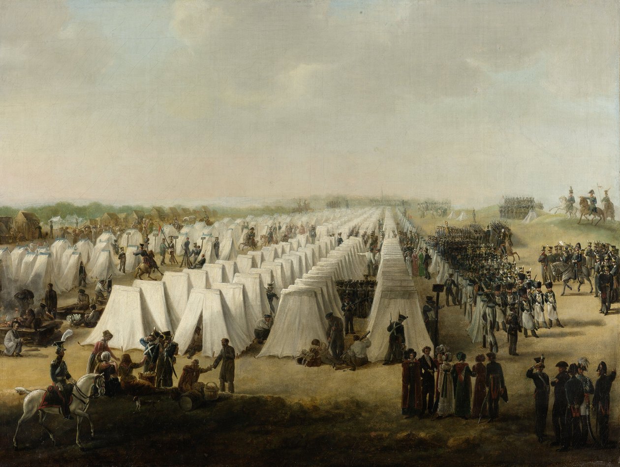Hærens lejr i Rijen, 1831-5 af Dutch School
