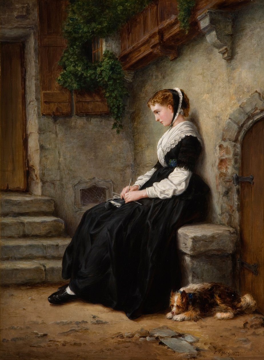Det forældreløse barn, 1877 af E.F. Hold