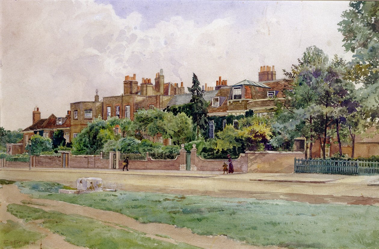 Wrens og Faradays huse ved Hampton Court af E.H. Fitchew