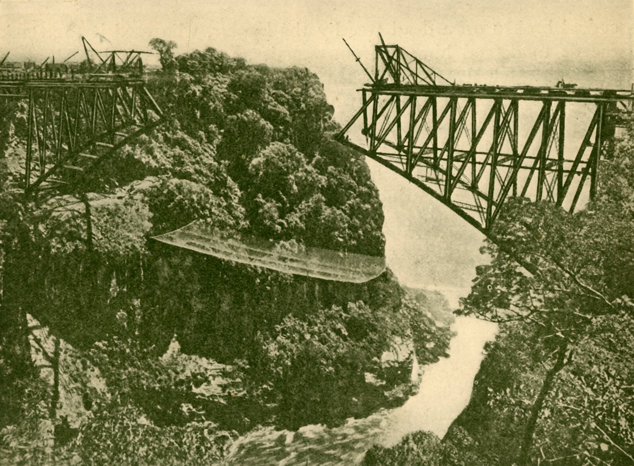Opbygning af Zambesi Railway Bridge, c1930. af ENA