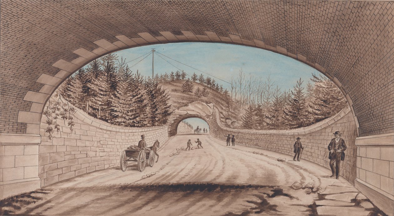 Central Park, Transverse Road nr. 2, 1870. af EP