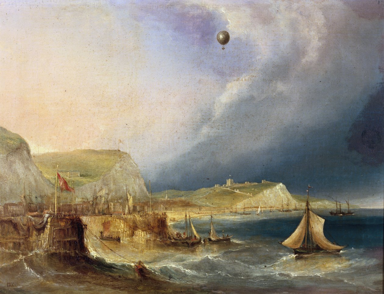 Den første ballonoverfart, 7. januar 1785 af E.W. Cocks