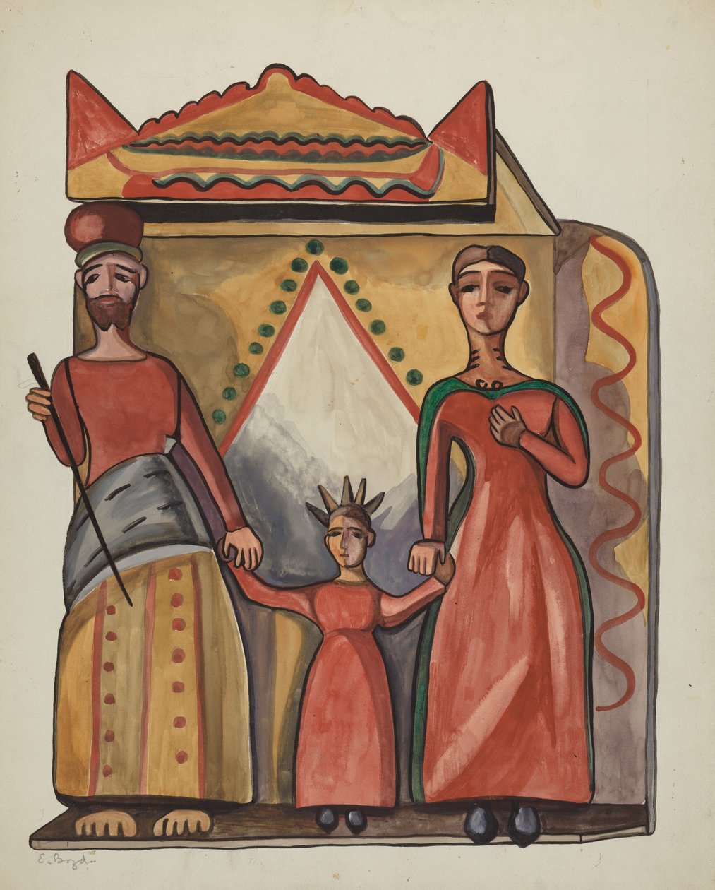 Bulto - Hellig Familie, 19351942. af E. Boyd