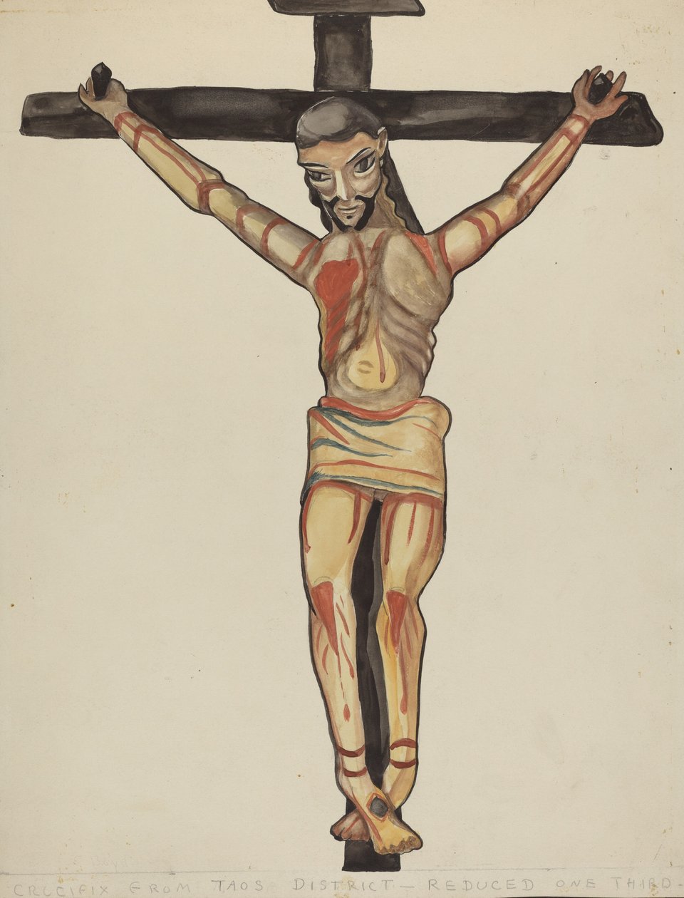 Krucifiks, fra Vicinity of Taos, 19351942. af E. Boyd