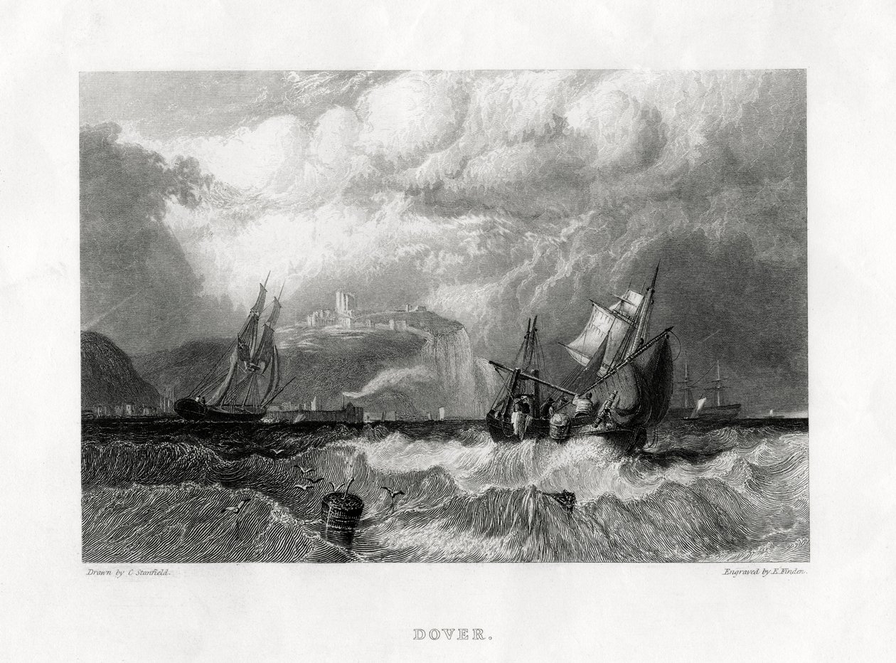 Dover, Kent, 1860 af E. Finden