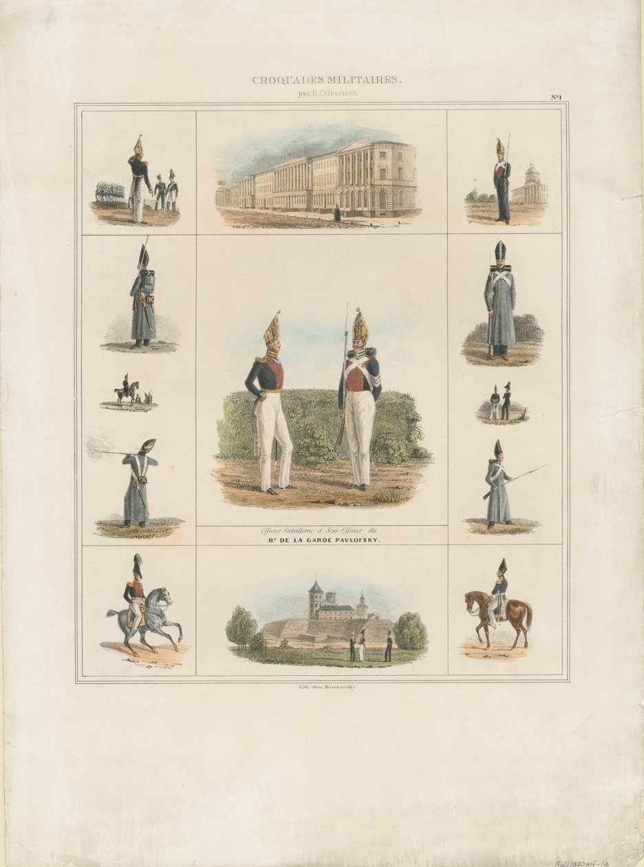 Pavlovsky Guard Regiment, 1840 af E. Gilbertson