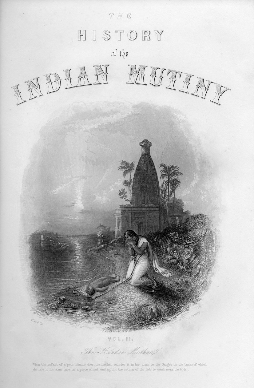 Hindoo-moderen, c1860. af E. J. Portbury
