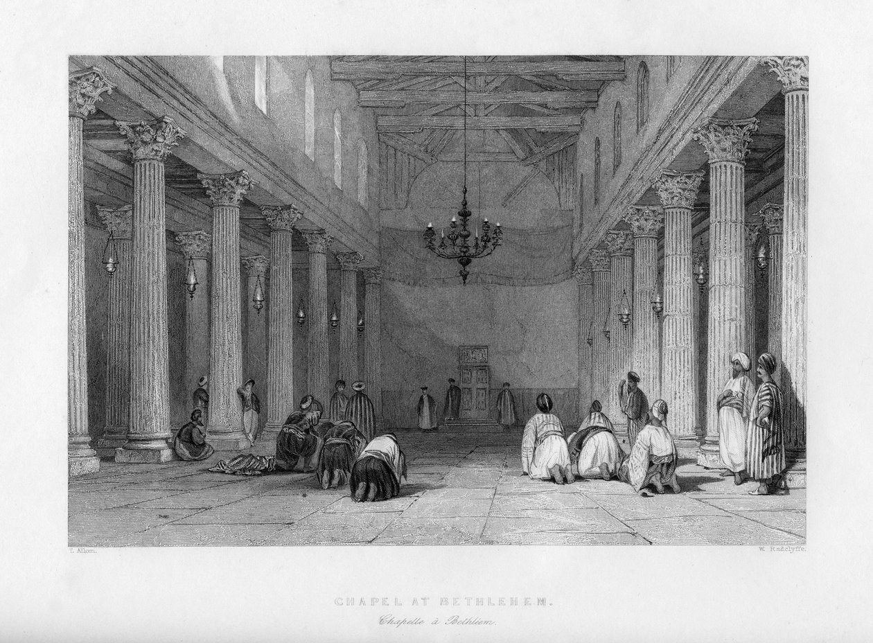 Et kapel i Betlehem, Israel, 1841. af E. Redclyffe