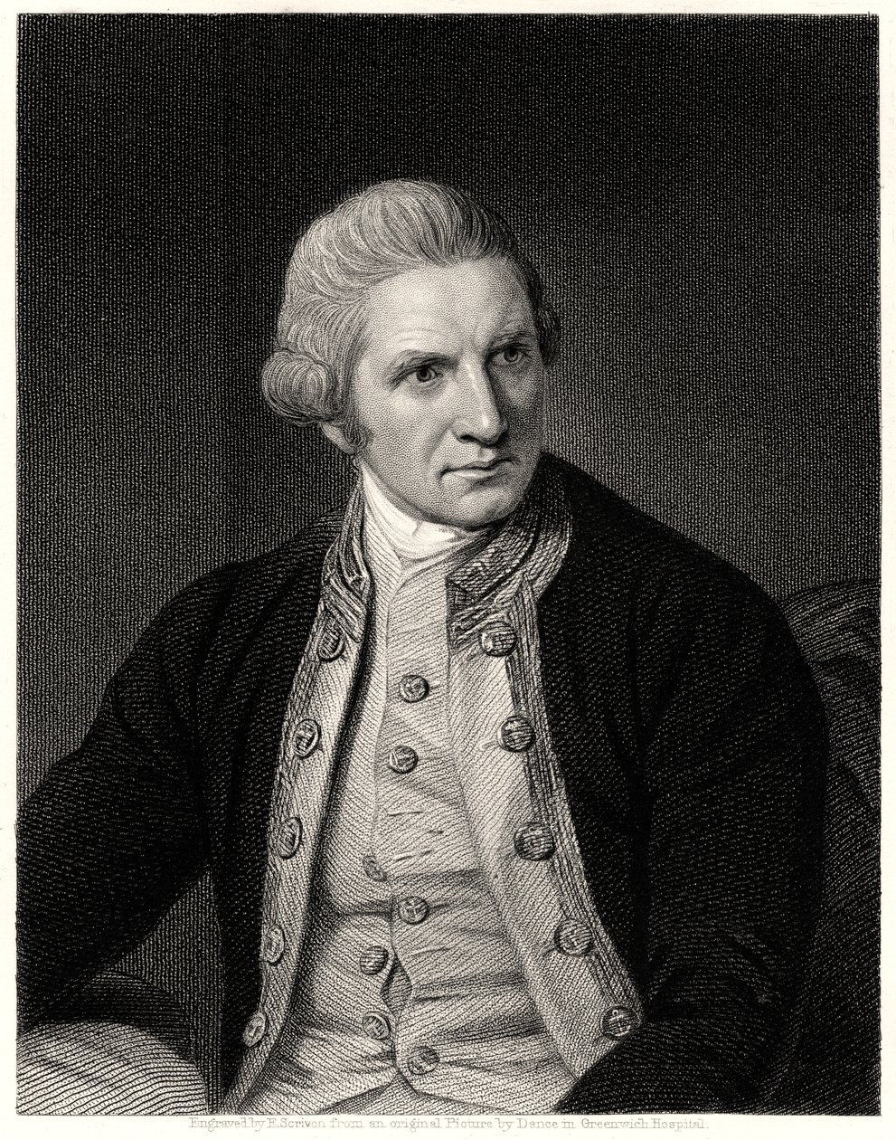 Kaptajn Cook, 1800-tallet af E. Scriven