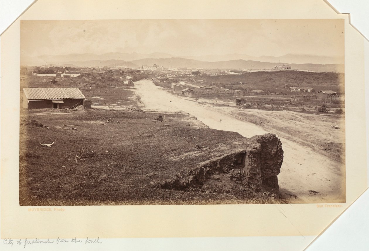 Guatemala by set fra syd af Eadweard Muybridge