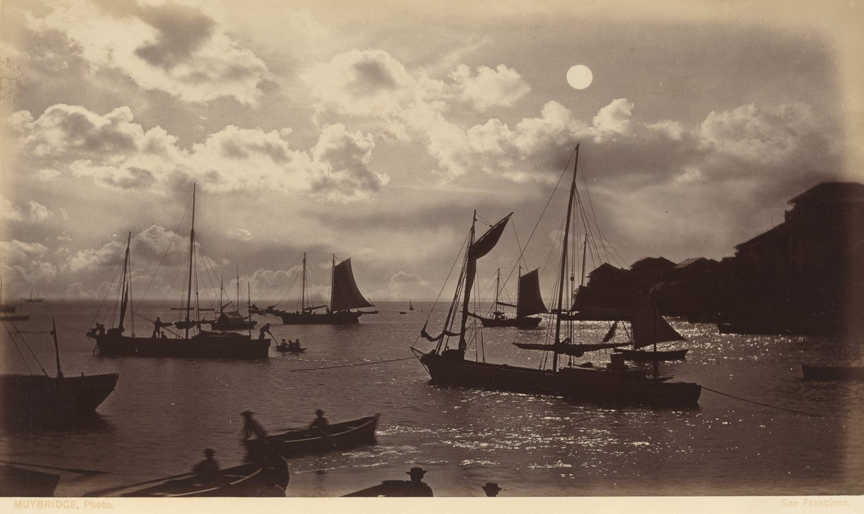 Måneskinseffekt - Panamabugten, 1877 (foto) af Eadweard Muybridge