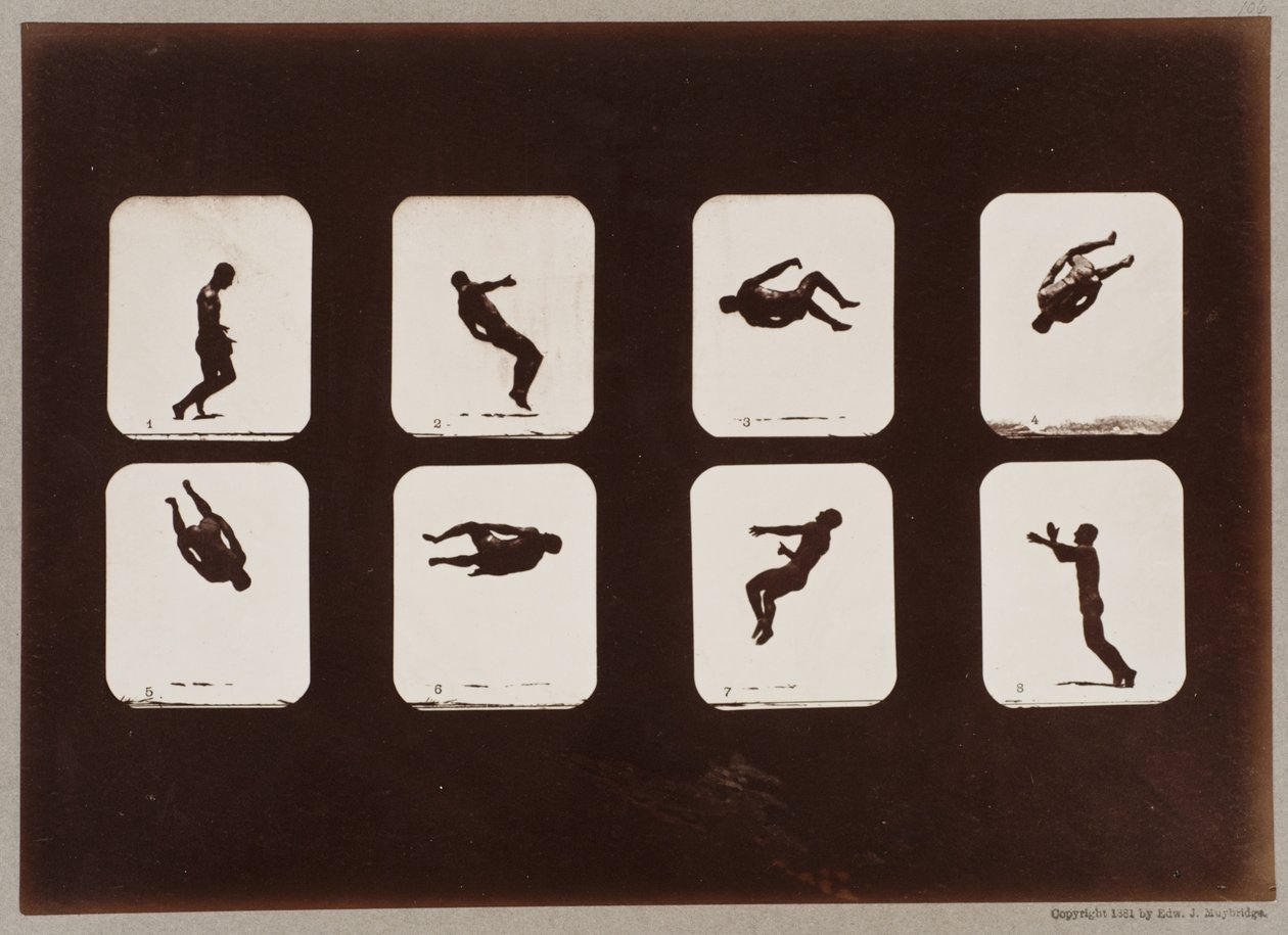 Plade 106. Atleter, Twisting Summersault af Eadweard Muybridge