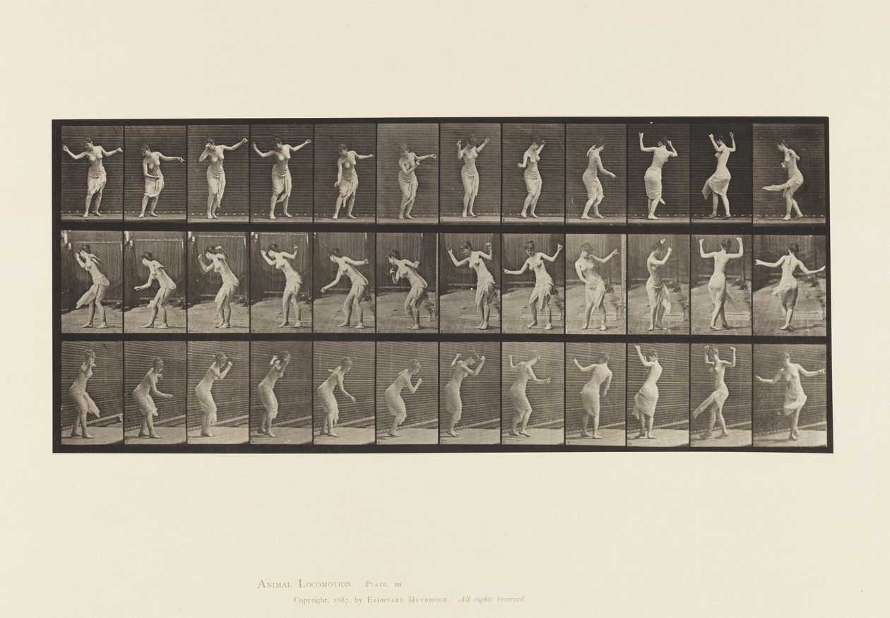 Tallerken 191. Dans (fancy) af Eadweard Muybridge