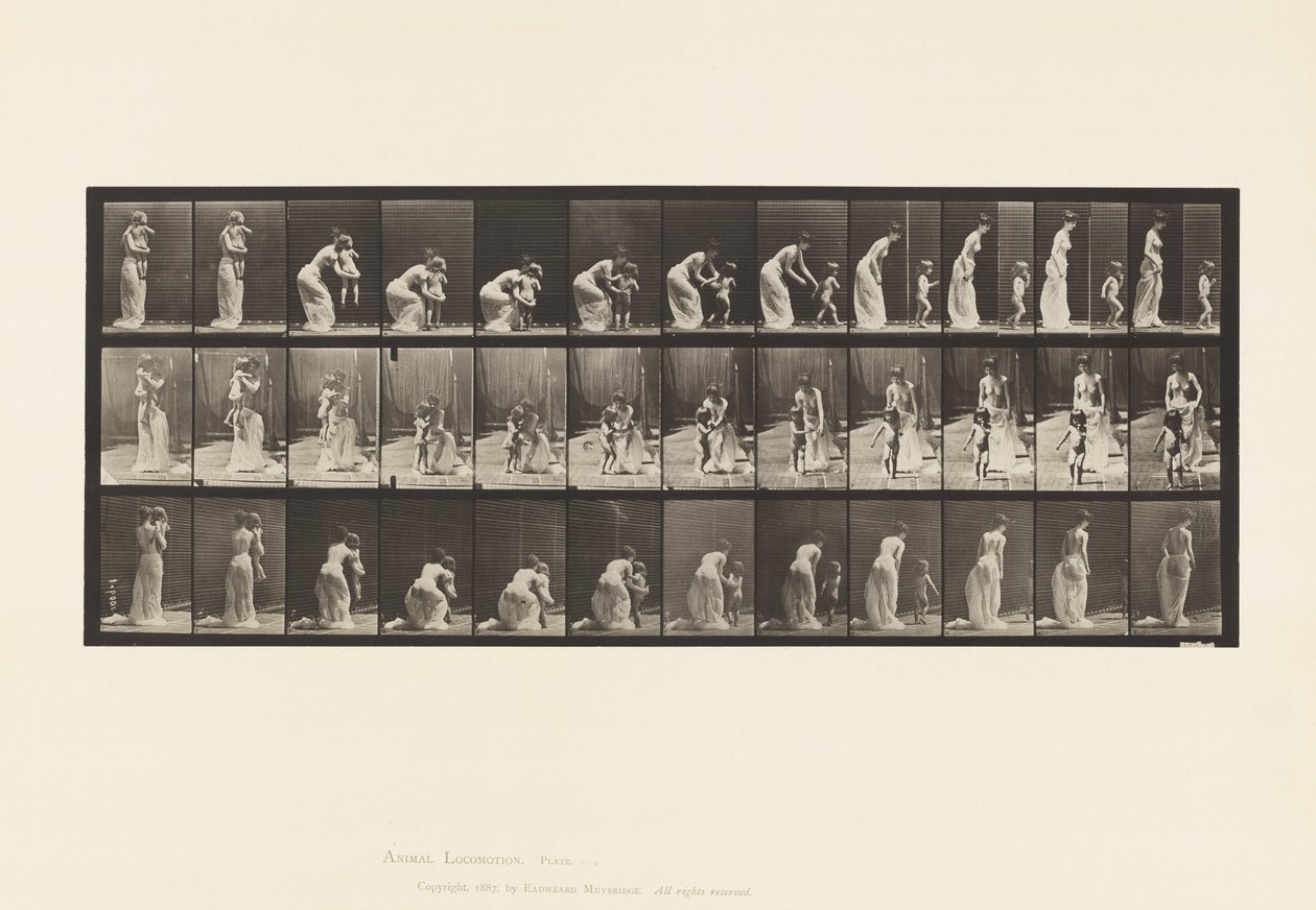 Plade 215.Anbringelse af barn af Eadweard Muybridge