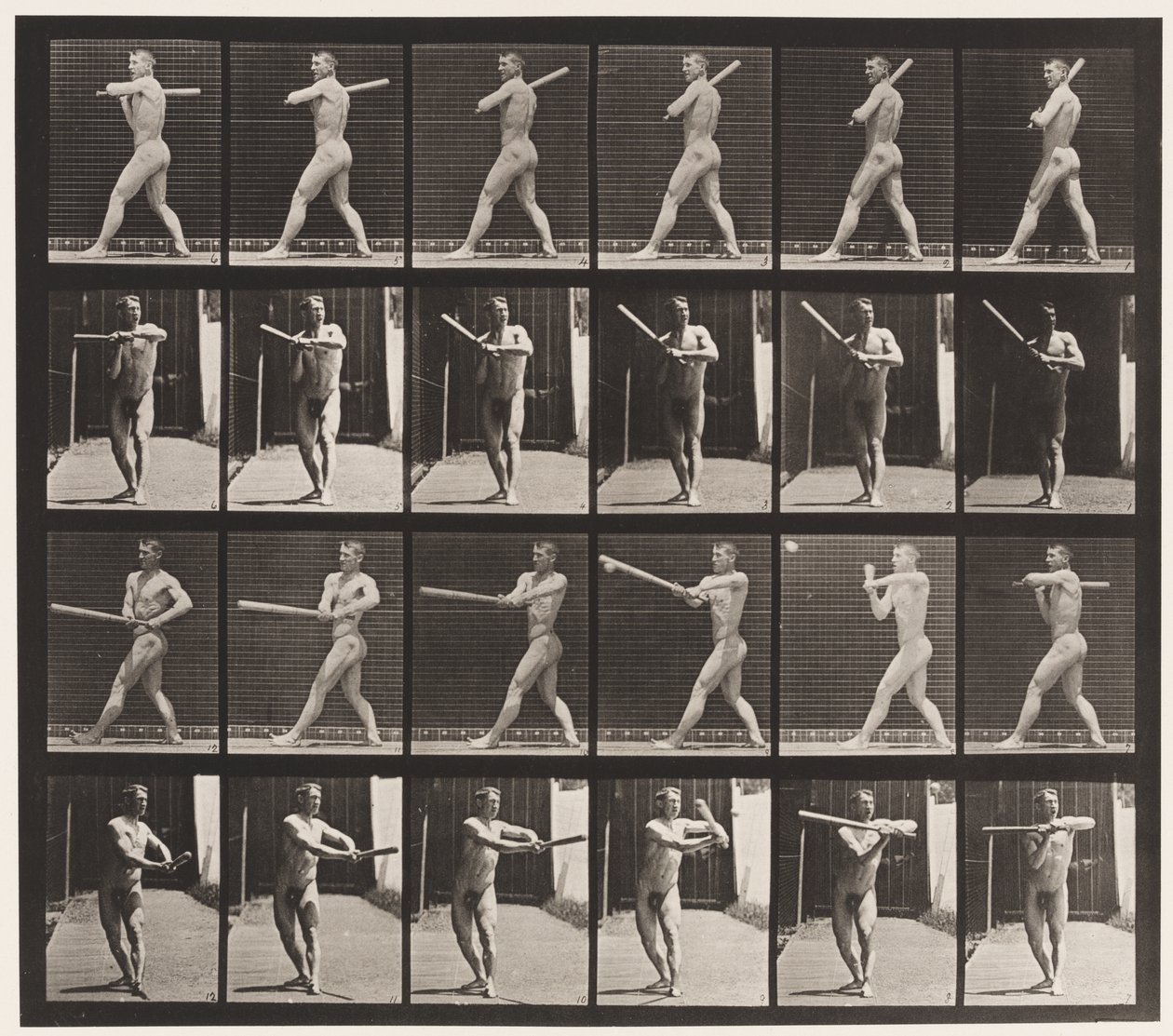 Plade 274. Baseball; Batting af Eadweard Muybridge