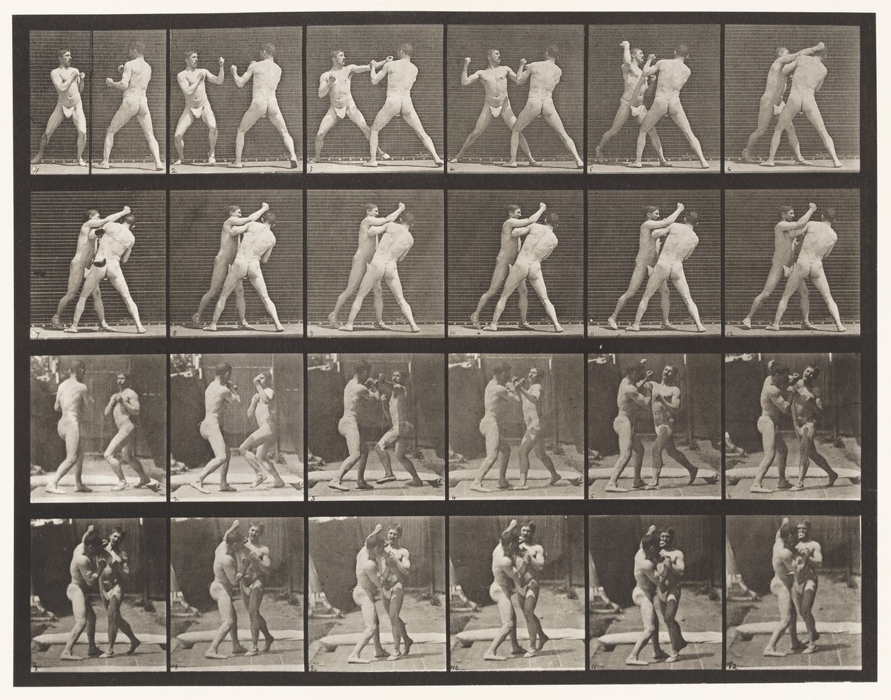 Tallerken 330. Boksning; Cross-Counter (sko) af Eadweard Muybridge