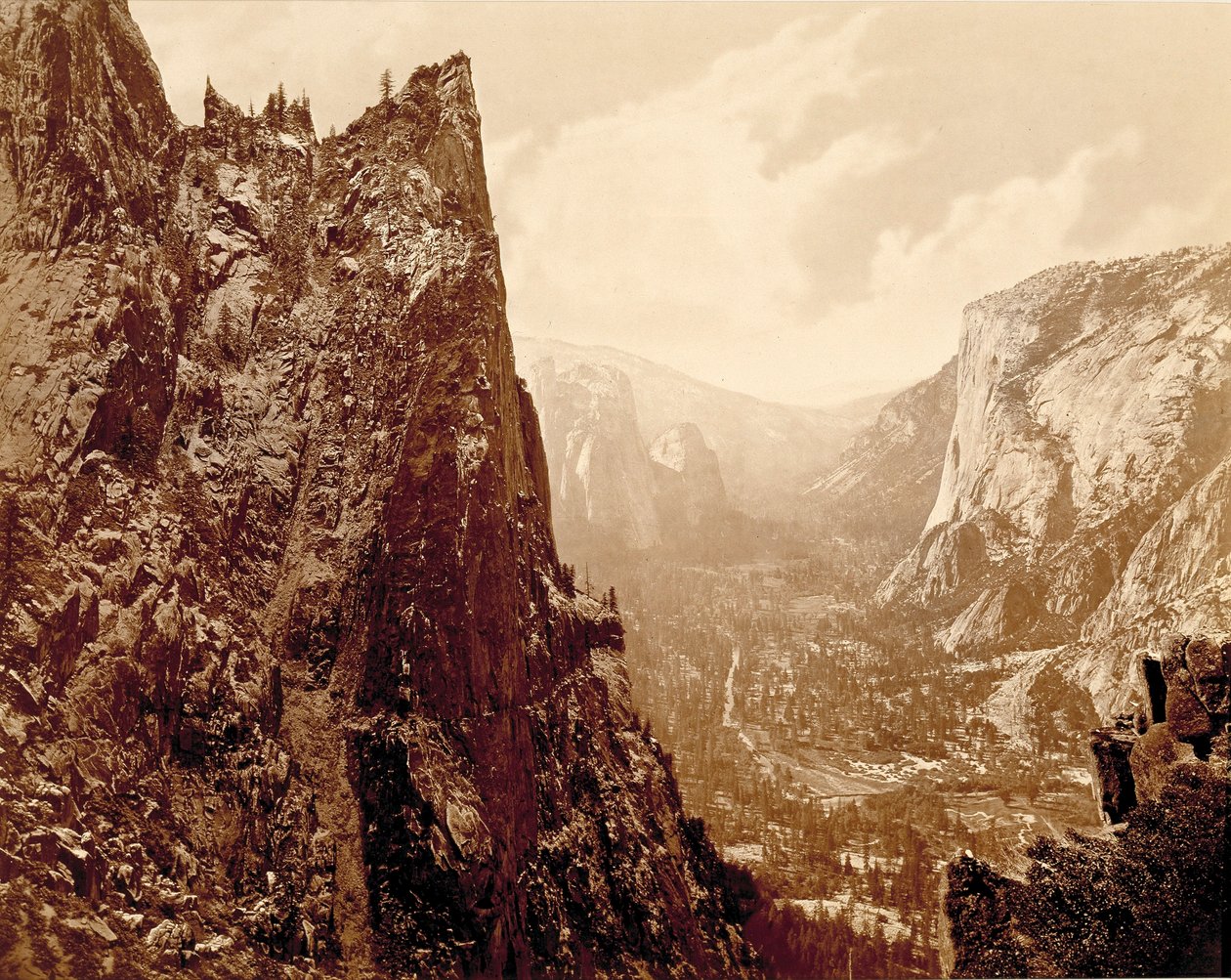Yosemite-dalen fra Union Point af Eadweard Muybridge