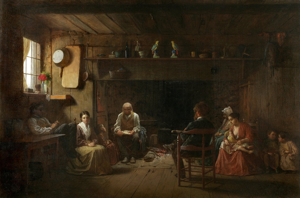 Søndag morgen, 1866 af Eastman Johnson